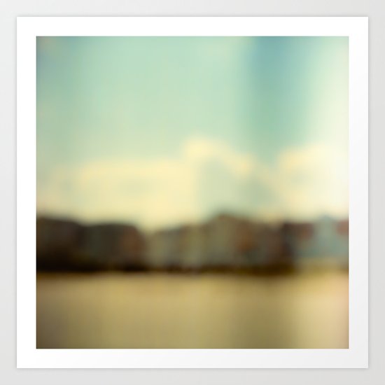 Blurry Beach Houses Art Print