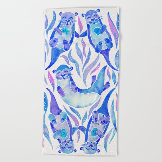 Five Otters – Indigo Ombré Beach Towel