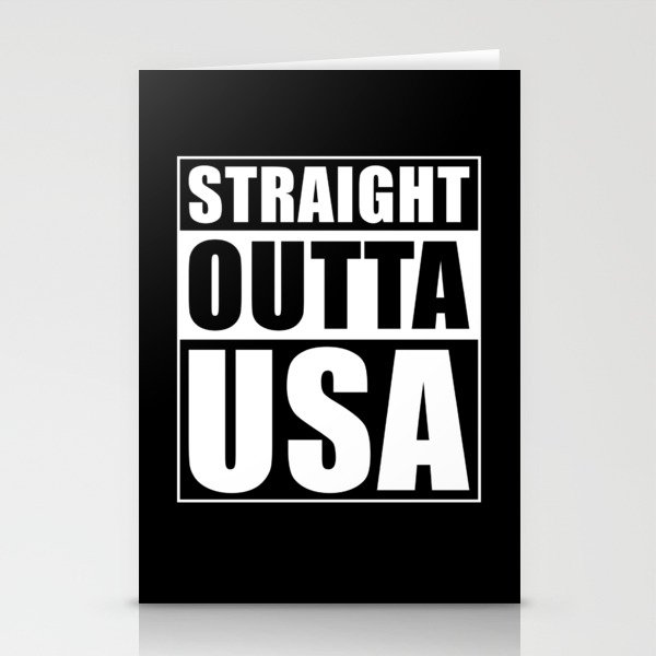 Straight Outta USA Stationery Cards
