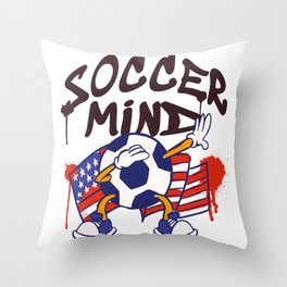 Soccer World Cup 2022 Qatar - Team: USA Throw Pillow