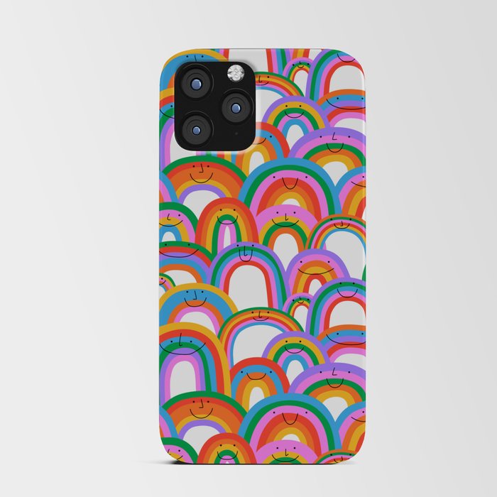 Diverse colorful rainbow seamless pattern illustration iPhone Card Case