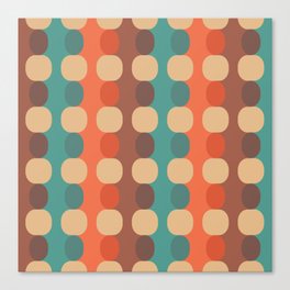 Colorful Retro Geometric Abstract Bead Pattern 722 Canvas Print