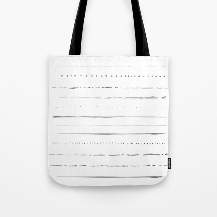 Minimalist Lines in Gray Tote Bag