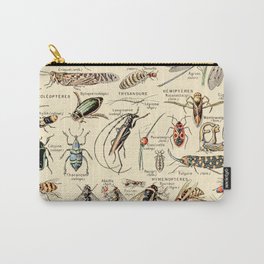 Vintage Insect Identification Chart // Arthropodes by Adolphe Millot 19th Century Science Artwork Carry-All Pouch