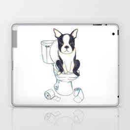 Boston terrier toilet Painting Wall Poster Watercolor Laptop Skin