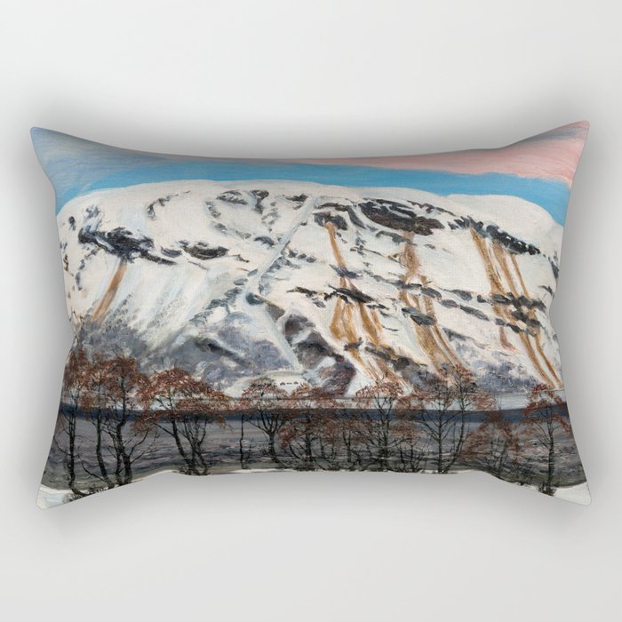 Snowy Mountains, 1909 by Nikolai Astrup Rectangular Pillow
