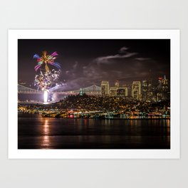Fireworks in San Francisco Art Print