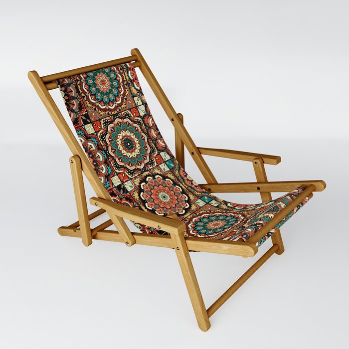 Talavera Mexican Style Pattern Sling, Mexican Style Outdoor Furniture