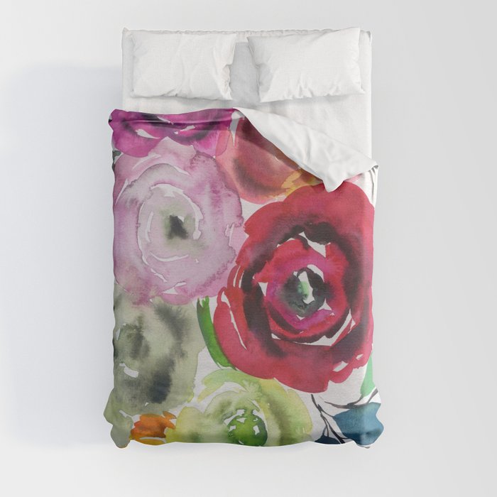 ranunculus action Duvet Cover