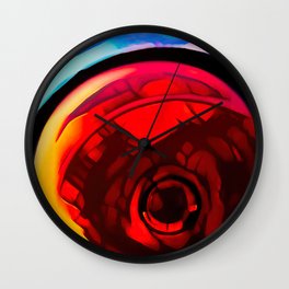Red wine glass stylized photography Wall Clock