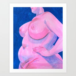 Pink Figure Art Print