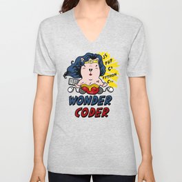 Wonder Coder No.1 V Neck T Shirt