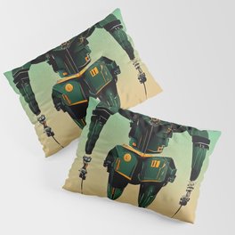 Retro-Futurist Robot Pillow Sham