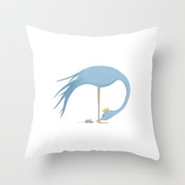 Blue Crane  Throw Pillow