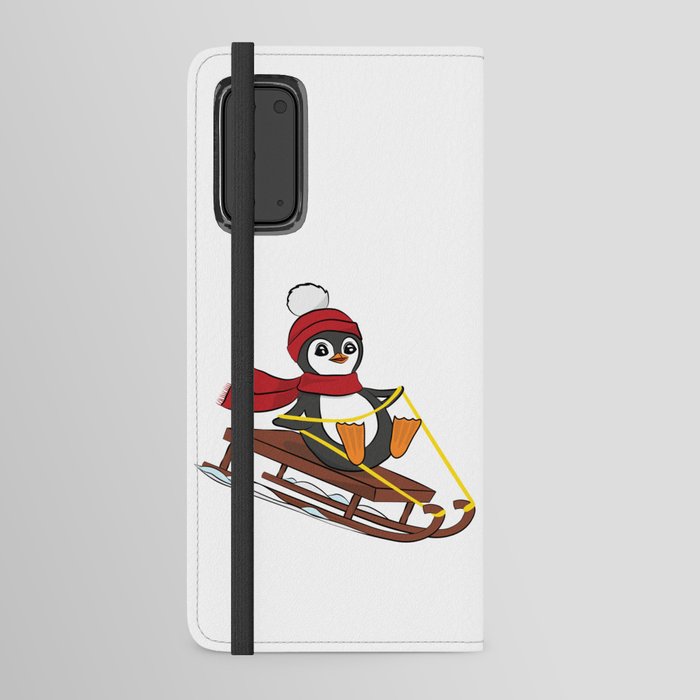 Snow Sledding Penguin - Cute Animals Winter  Android Wallet Case