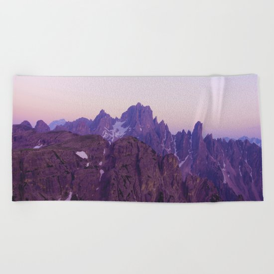Mountains of Violet Beach Towel