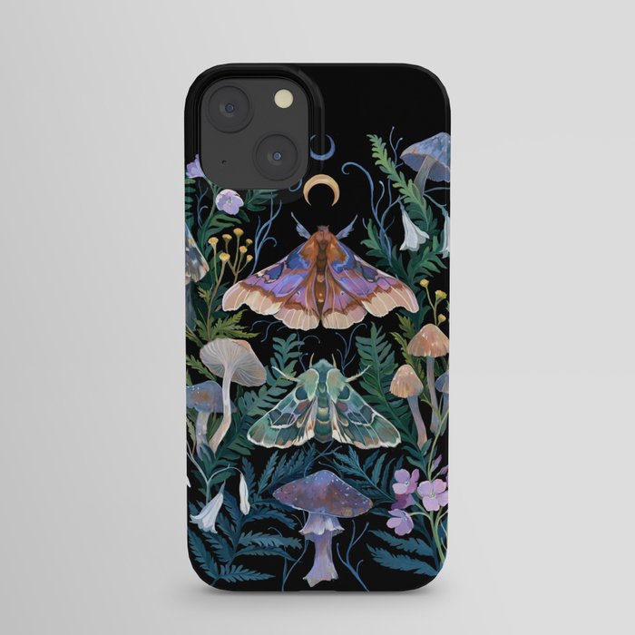 Sphinx Moth Moon Garden iPhone Case