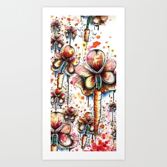 Carrot Flowers Art Print