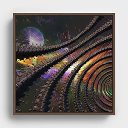 Mineralizm Art - Cosmic Twist V3 Framed Canvas
