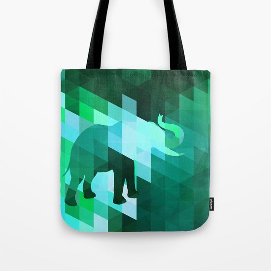 Emerald Elephant Tote Bag