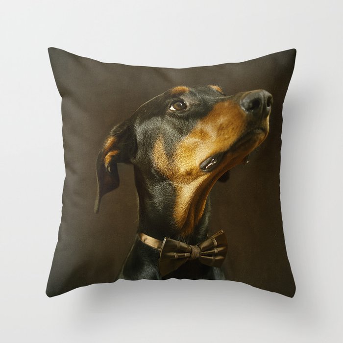 Pride of the Dobs Throw Pillow