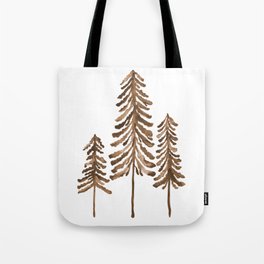 Pine Trees – Sepia Palette Tote Bag