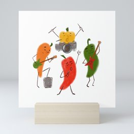 Crazy peppers Mini Art Print