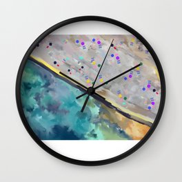 Clovelly Beach  Wall Clock | Graphicdesign, Flatart, Digital, Sydneyillustration, Illustration, Water, Beach 
