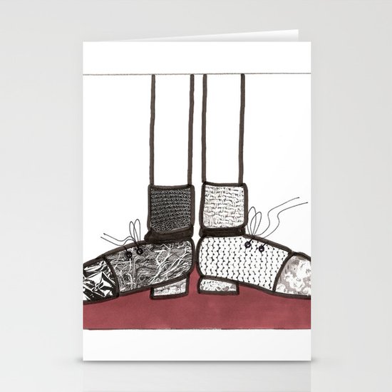 in my shoes Stationery Cards