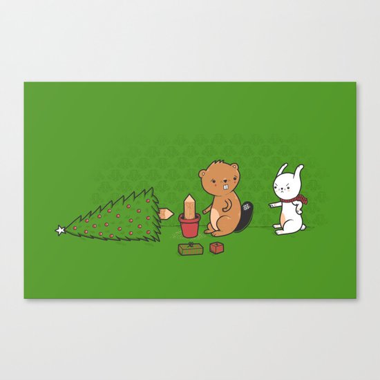 Beavers ruin Christmas Canvas Print