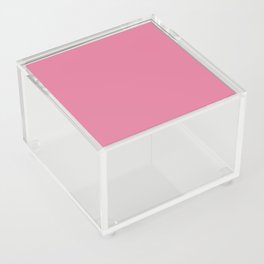 Heather Pink pastel solid color modern abstract pattern Acrylic Box