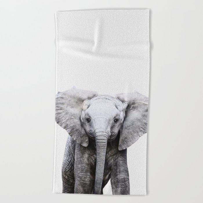 Baby Elephant Beach Towel By Taiprints Society6