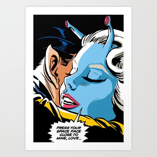 Interracial Love Art Print