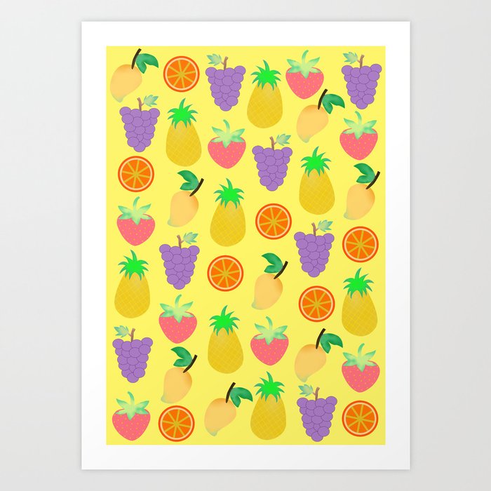 We love food & fruits Art Print