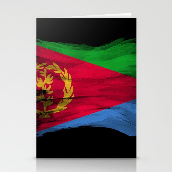 Eritrea flag brush stroke, national flag Stationery Cards