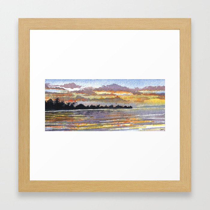 Lake Simcoe, Jacksons Point, Dusk, Sept 9 Framed Art Print