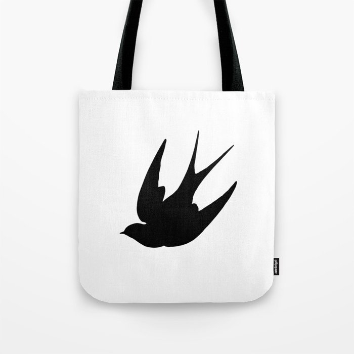 Swallow Silhouette Tote Bag