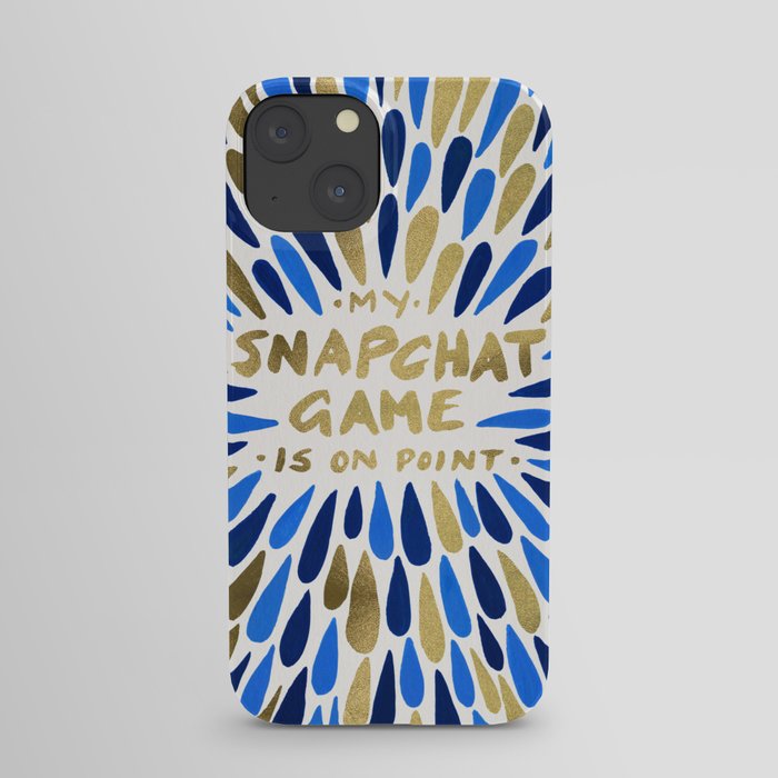 Snapchat – Navy & Gold iPhone Case