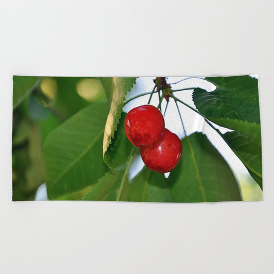 cherries Beach Towel