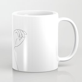 Crossed hands line drawing - Edie Coffee Mug