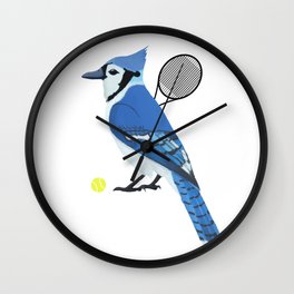 Tennis Blue Jay Wall Clock