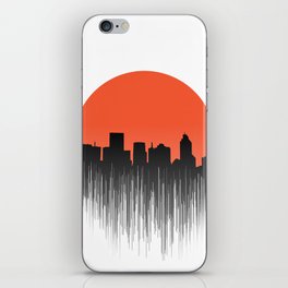 sunset city iPhone Skin
