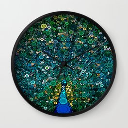 :: Peacock Caper :: Wall Clock