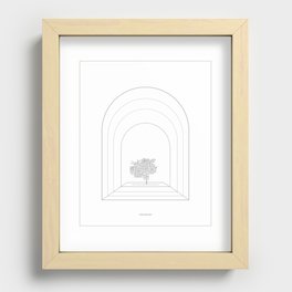 Arc and tree black and white Recessed Framed Print
