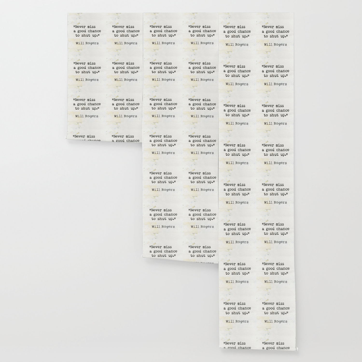 Never Miss A Good Chance To Shut Up Will Rogers Quote Collage Wallpaper By Wildpaperzero Society6