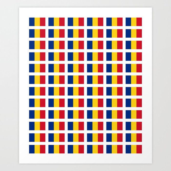 Flag of romania-romania,romanian,balkan,bucharest,danube,romani,romana,bucuresti Art Print