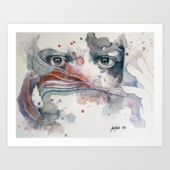 A sealed thought Art Print