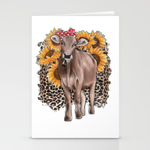 Cute Cow  print hey dudes Stationery Cards