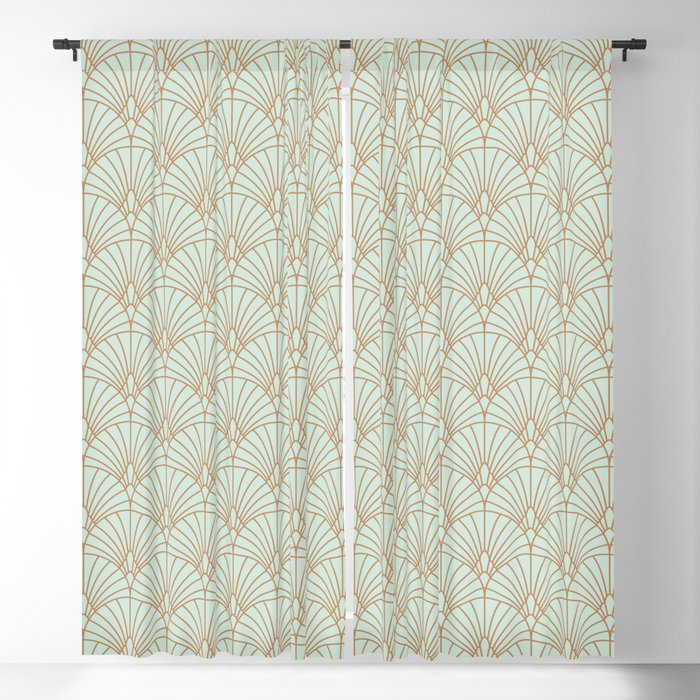 Art Deco fan pattern Blackout Curtain