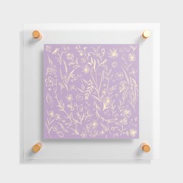 Wild Garden Drawing (Lilac) Floating Acrylic Print